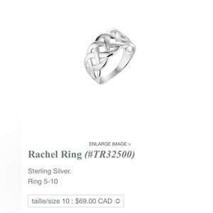 Tocara New Retired Rachel Ring Sterling Silver Size 6